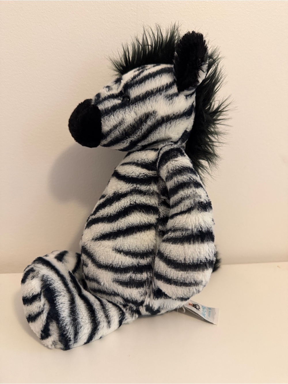 Jellycat Bashful Zebra Plush Toy Stuffed Animal Black White Soft - Picture 4 of 4